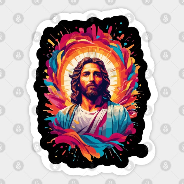 The Lord is with us Sticker by CatCoconut-Art